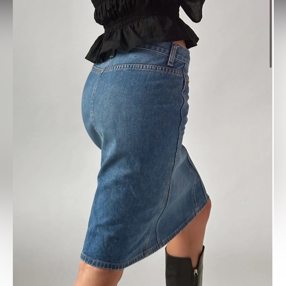 Vintage GAPJeans Denim Midi Skirt - Picture 3 of 4
